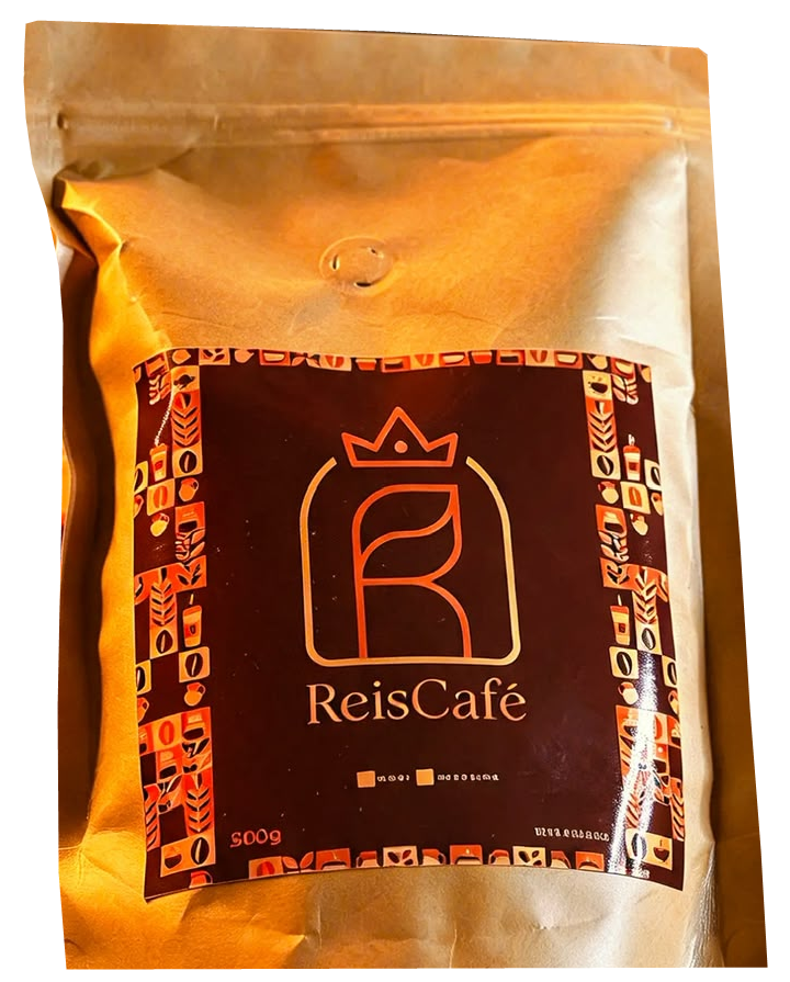 Embalagem ReisCafé 500g, 100% arábica, torra média